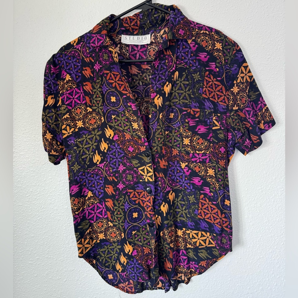 Vintage Patterned Button Up